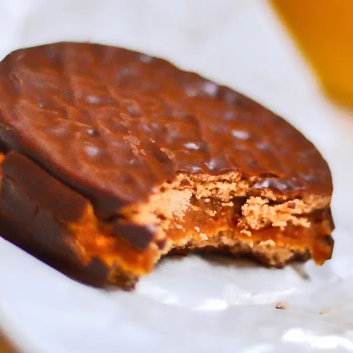 Alfajor bañado en chocolate