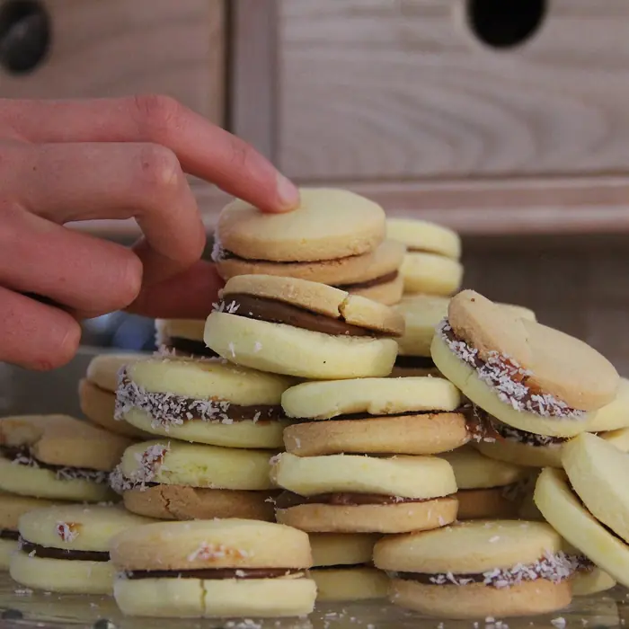 Pila de alfajores de maicena