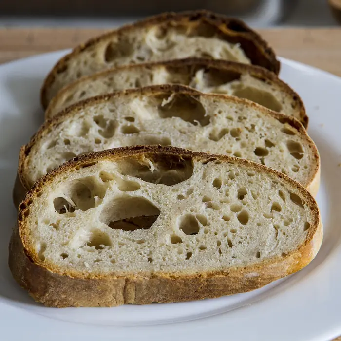 Rodajas de pan de masa madre